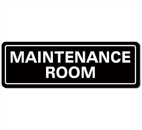 Miniatura 16 de Letrero mecánico para habitación – Letrero de habitación de equipos, material acrílico duradero de alta calidad, autoadhesivo súper fuerte, Negro -