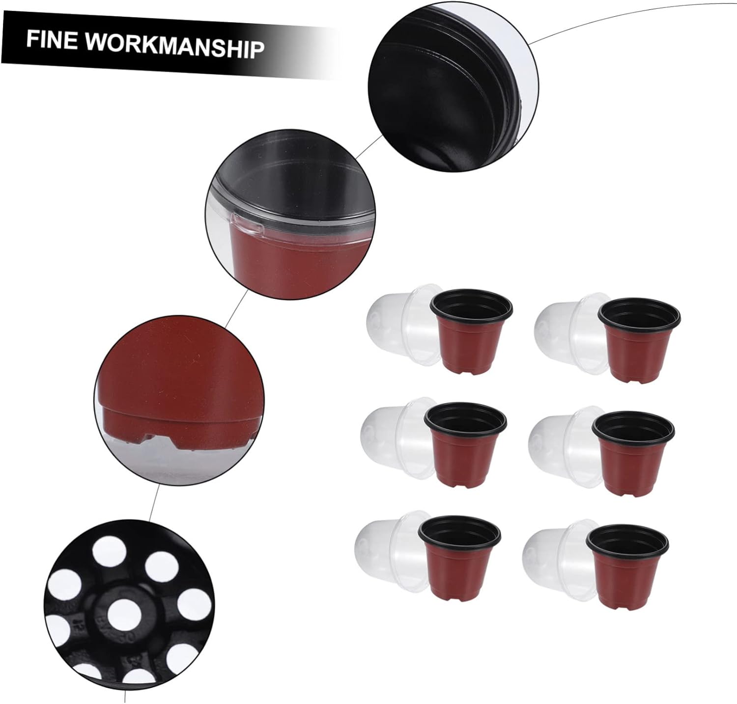 BESPORTBLE 30sets Nursery Pot with Humidity Dome Plastic Plant Containers for Garden Home Use for Plant Propagation Drainage for Optimal Growth