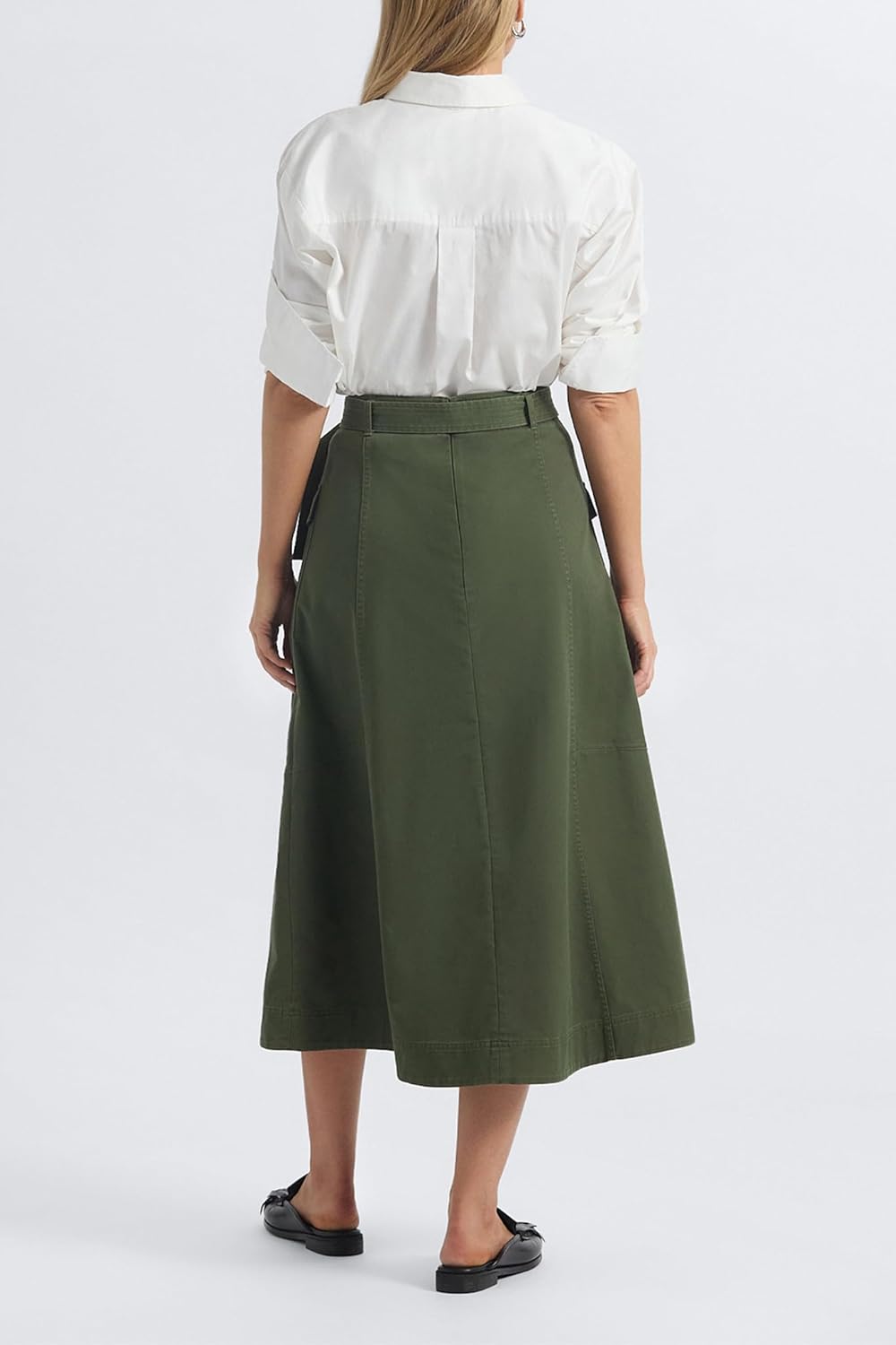 Derek Lam 10 Crosby Women's Philomena Cotton Drill Utility Skirt