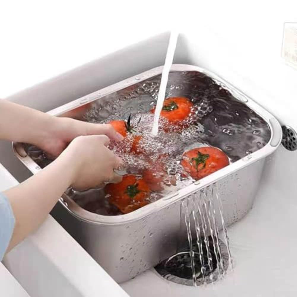 Bol robuste en acier inoxydable pour l'intérieur et l'extérieur, y compris pour la cuisine, la vaisselle, le camping et la préparation (simple)