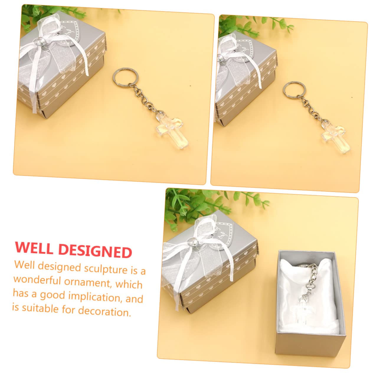 LIFKOME Portachiavi a Croce Logo Della Carta Da Tavolo Da Pranzo Keychain Con Diamante D'acqua Oggetti Di Scena Pendenti Decorazioni Pendenti Decorazione Digitale Cristallo