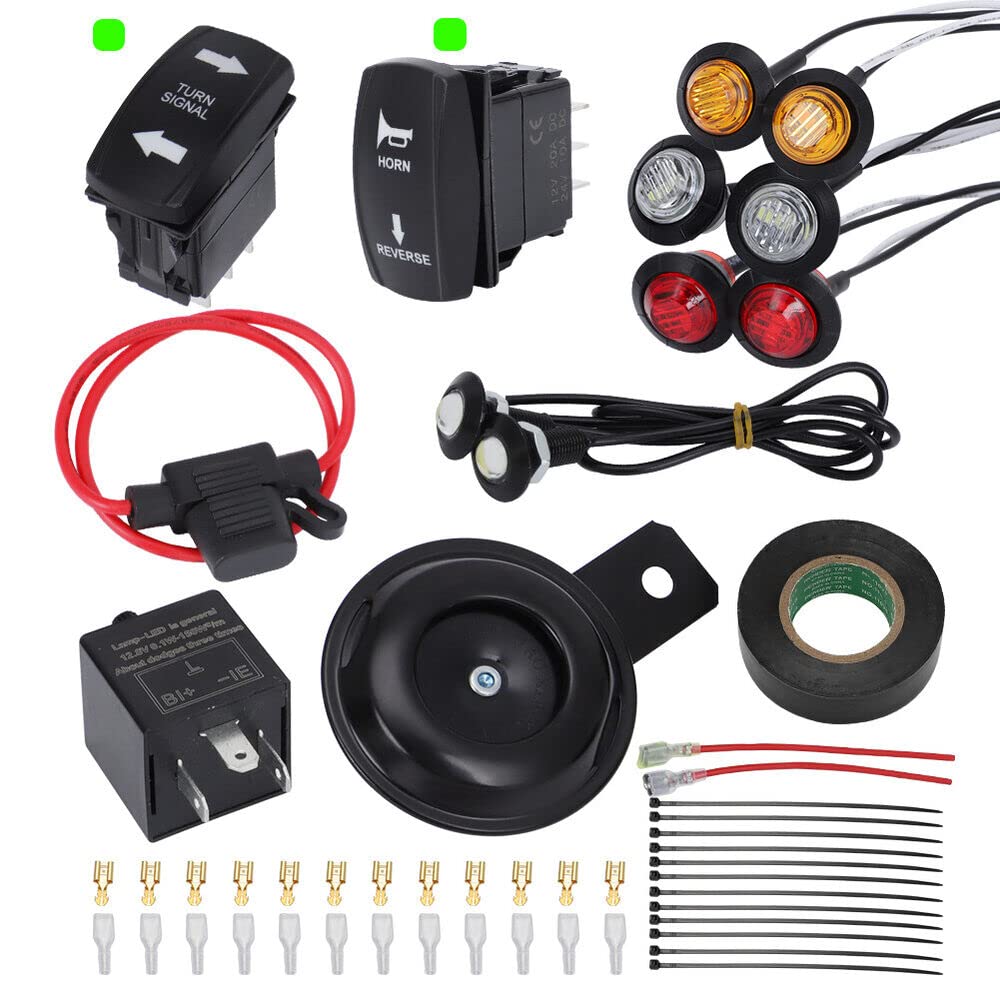 UTV ATV SXS Golf Cart Rocker Switch Turn Signal Street