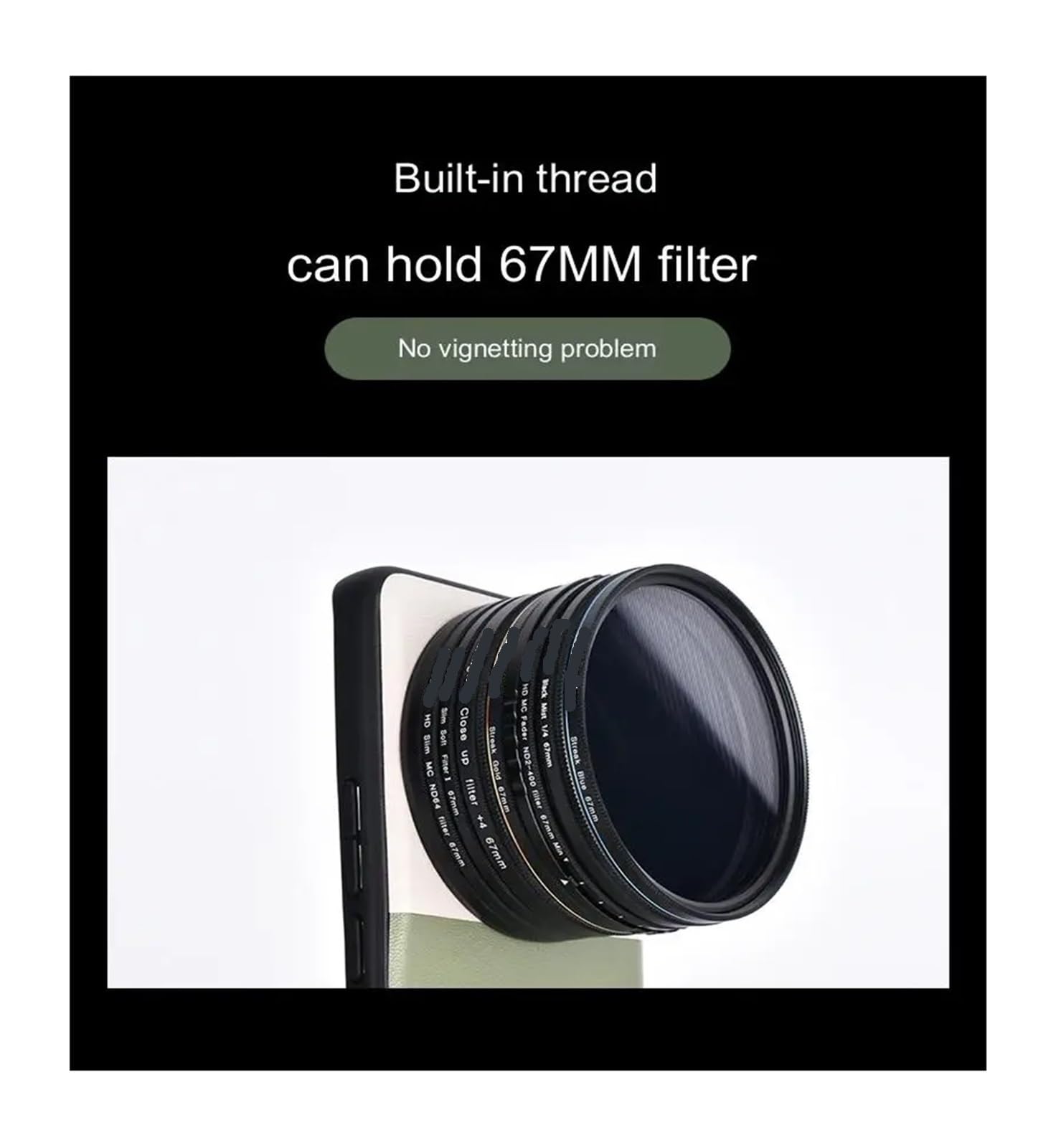 14 Ultra Photo Kit Etui na telefon komórkowy Aparat Zestaw fotograficzny Filtr obiektywu Gwiazda / Flare / ND / Miękka / Czarna Mgła / CPL(Kit25)