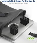 Universal Travel Plug Adapter 2 Pack - Black