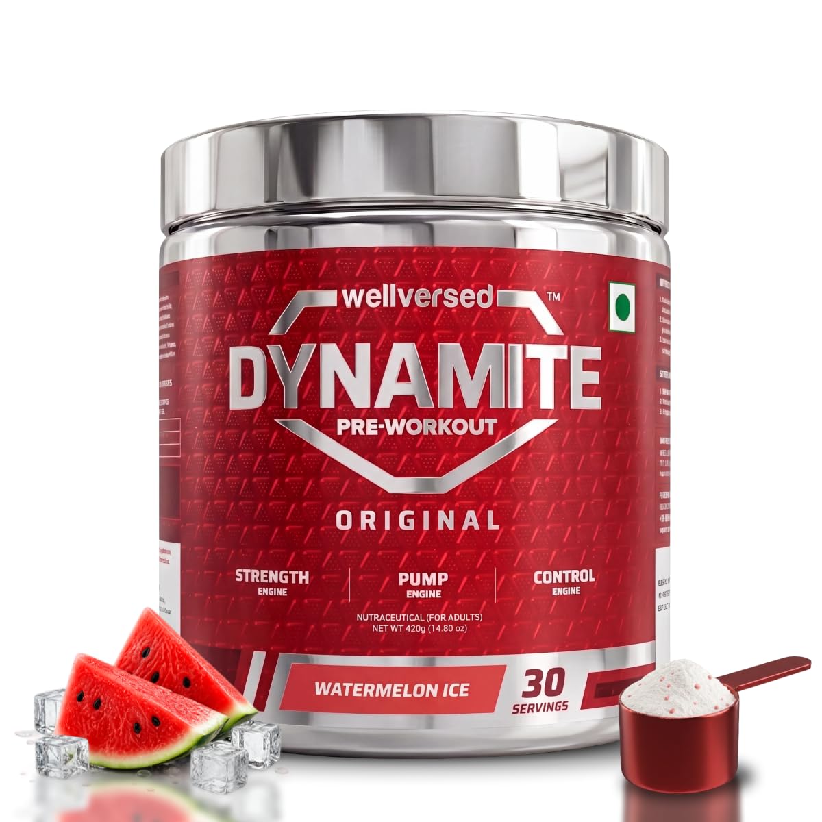 Dynamite Pre-Workout (420g, 30 Servings) | Watermelon Ice | Pre-Workout For Men & Women With 200mg Alpha GPC | 200mg Caffeine | 6500mg Citrulline Complex | 1000mg Creatine-image-26