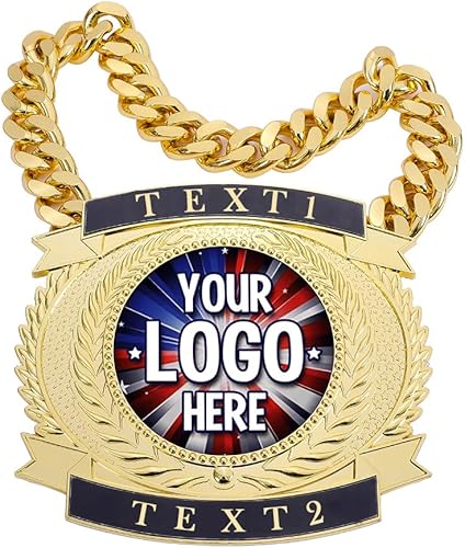 Fantasy Football Championship Chains Award, Trofeo del Premio del Ganador del Premio Champ Chains, Medalla de campeón grande de 7-34 x 7