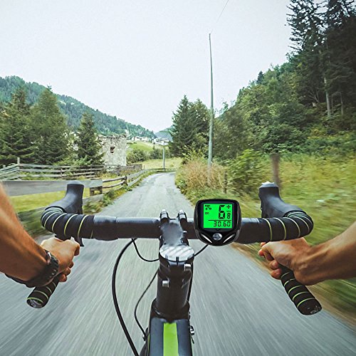 Bike Speedometer Waterproof Wireless Bicycle Bike Computer And Cycling Odometer With Automatic Wake-Up Multi-Function Lcd Backlight Display #TOP5