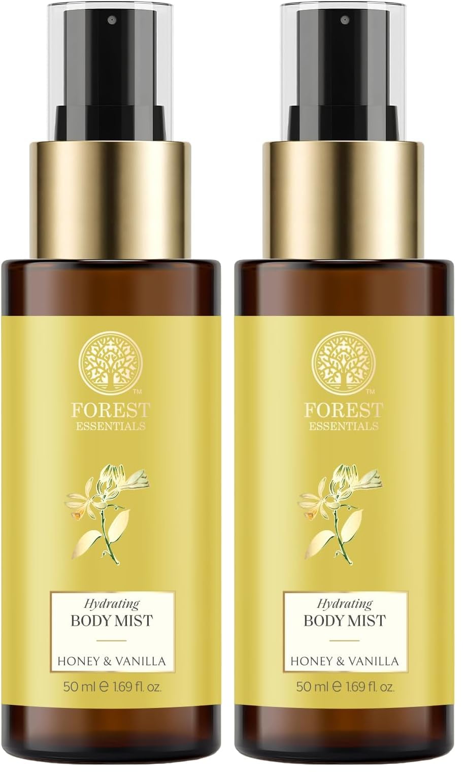 Forest Essentials Fragrant Body Mist Honey Vanilla | Aloe Vera juice infused Perfume Spray to keep Skin Scented & Hydrated Through the Day (Pack of 2)-image-22