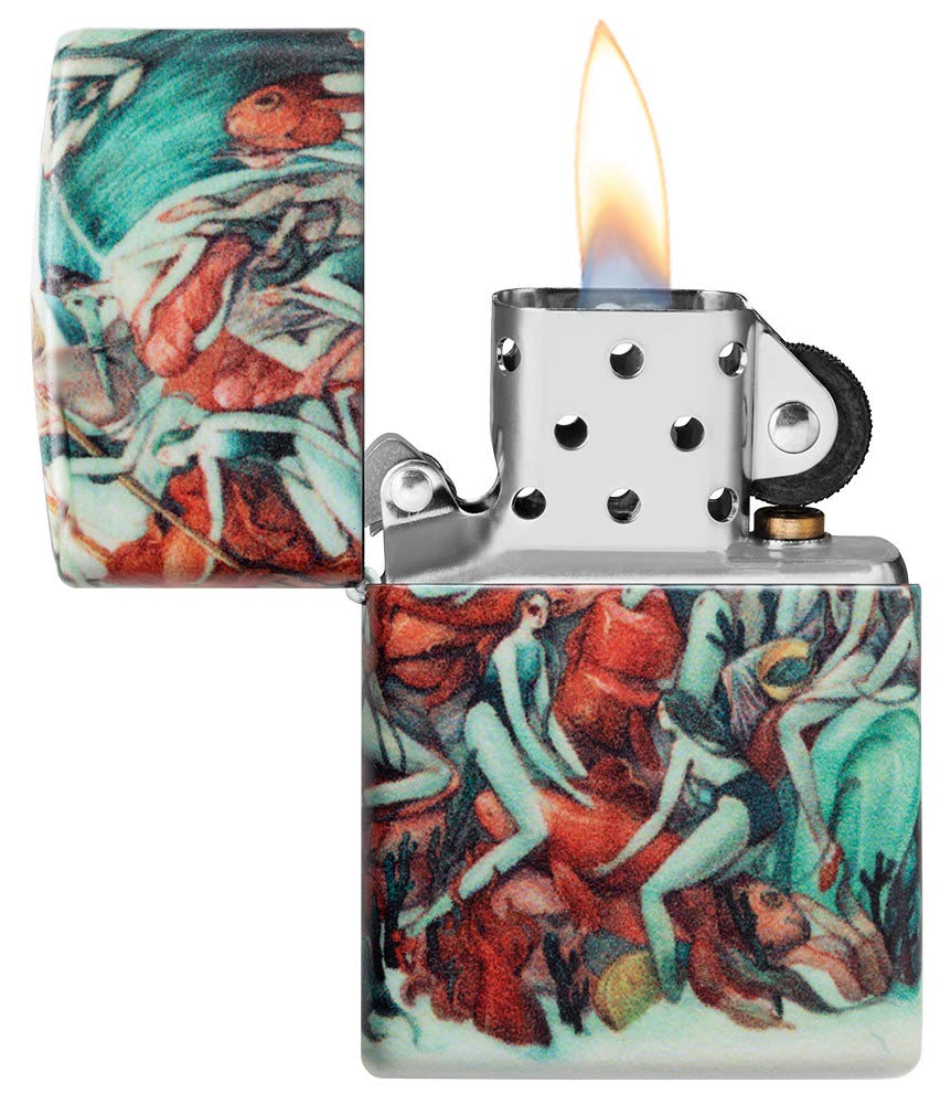 Zippo - Briquet Tempête Motif Marija Tiurina, 540°, Impression Color Image, Rechargeable, Réutilisable, Coupe-vent, Coffret Cadeau, Fabriqué Aux États-Unis