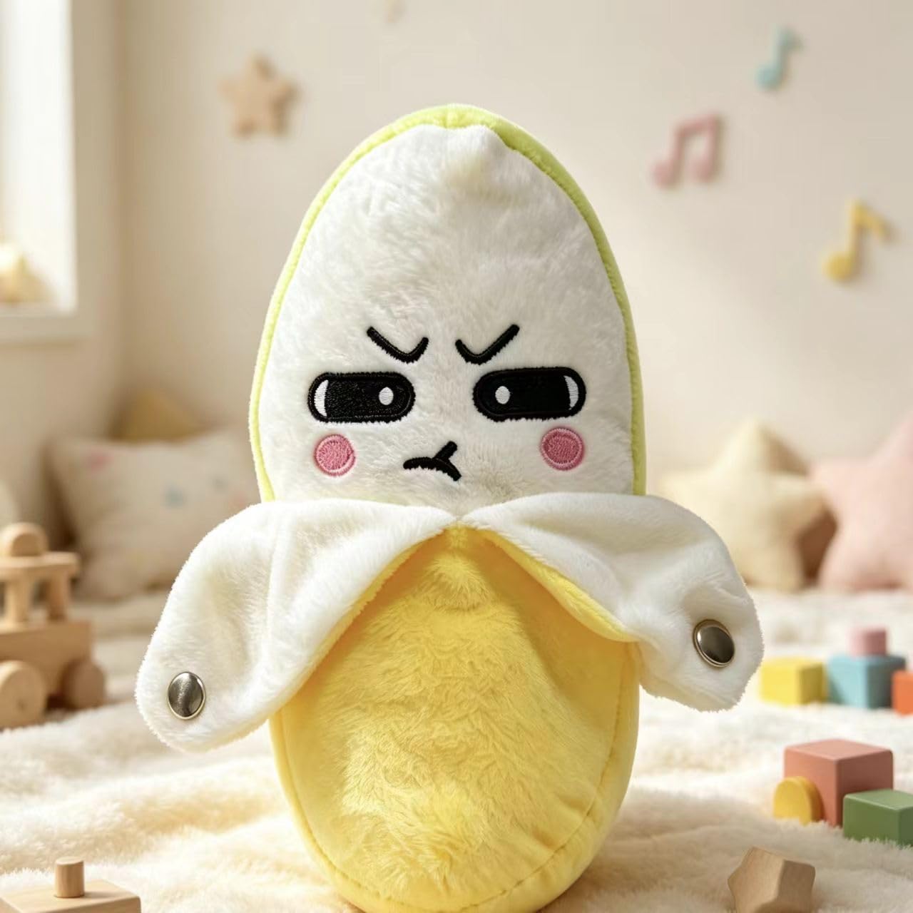 Soft Plush Musical Sensory Toy, Banana | Touch Activated Metronome Sound Fruit Doll, Dual Mode Interactive Educational Toy, Parent-Child Activity Gift for Baby Boys Girls