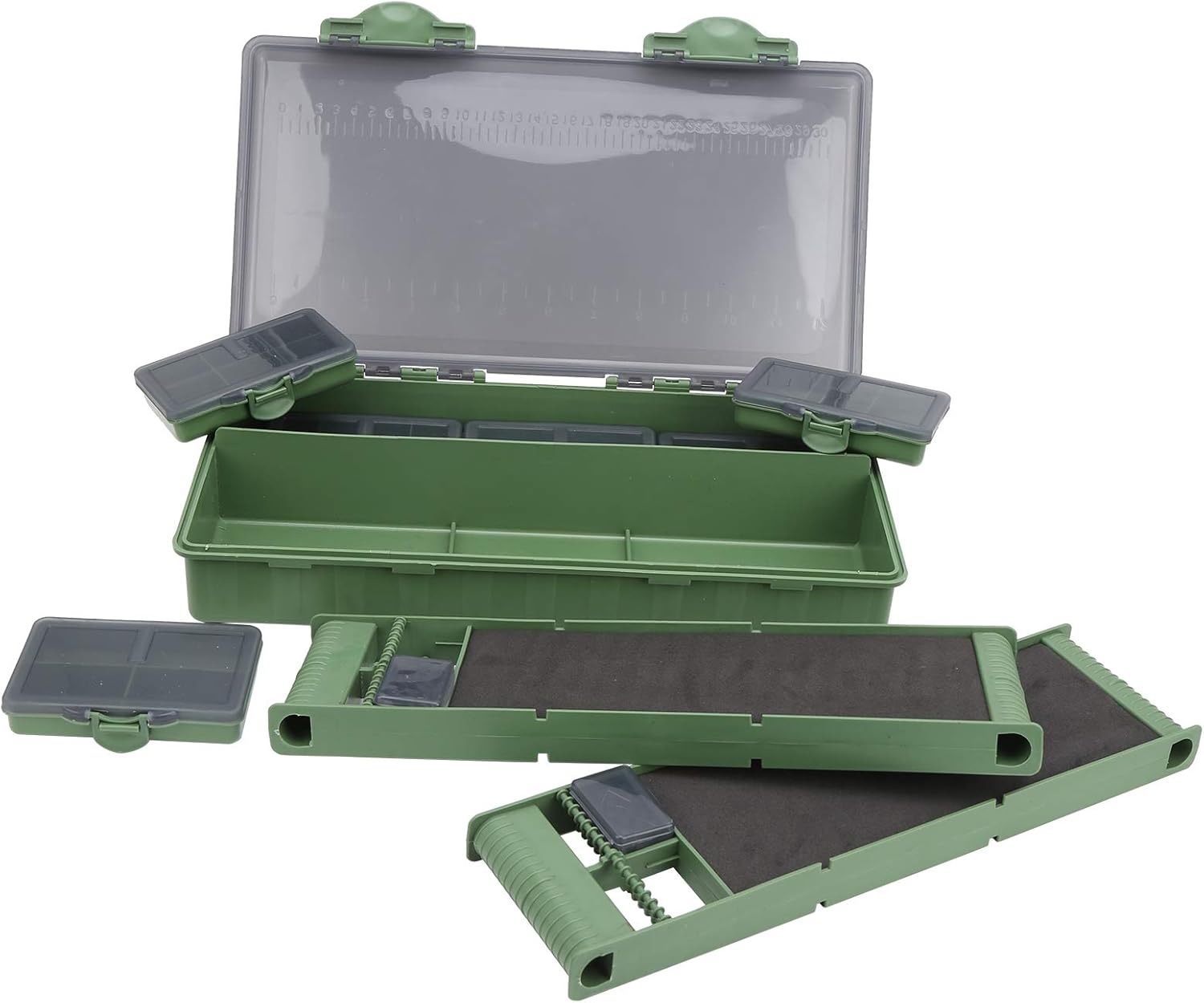 Fishing Tackle Box Organizer, Fishing Lure Storage Container, Large Capacity PP Material with 7 Compartments, Portable Fishing Accessory Case for Hooks Baits Lines Outdoor Fishing