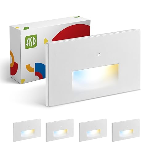 ASD LED Recessed Step Light Fixture, Dusk to Dawn Outdoor
