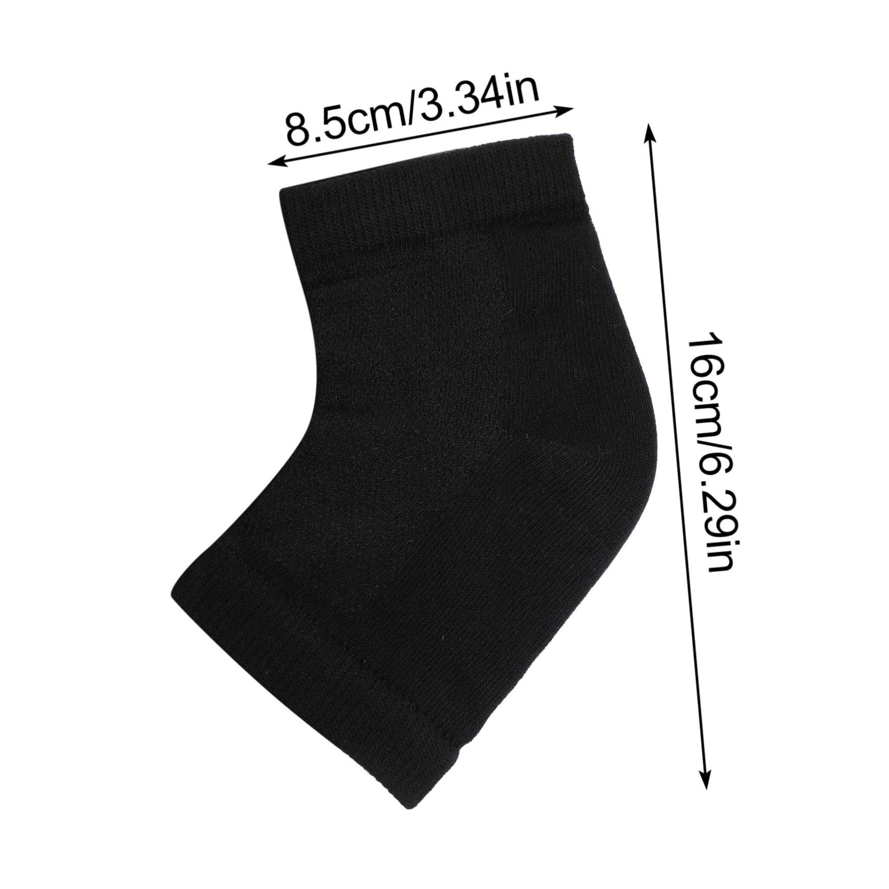 NOLITOY Heel Repair Socks 4 Pairs Gel Heel Socks Moisturizing Gel Prevent Cracking for Standing or High Heels