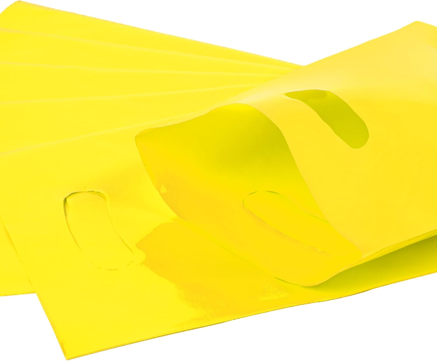 100 PCS Yellow Small Gift Bags, 6"x8" Merchandise Bags for Small Businesses, Goodie Bags Party Favor Bags for Kids, Treat Bag Retail Bag with Handle for Kids Birthday, Christmas image 4
