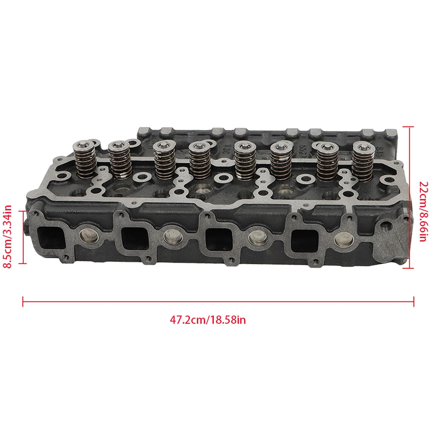 Cylinder Head with Full Shim Set Kit Replacement for Mitsubishi S4S Engine