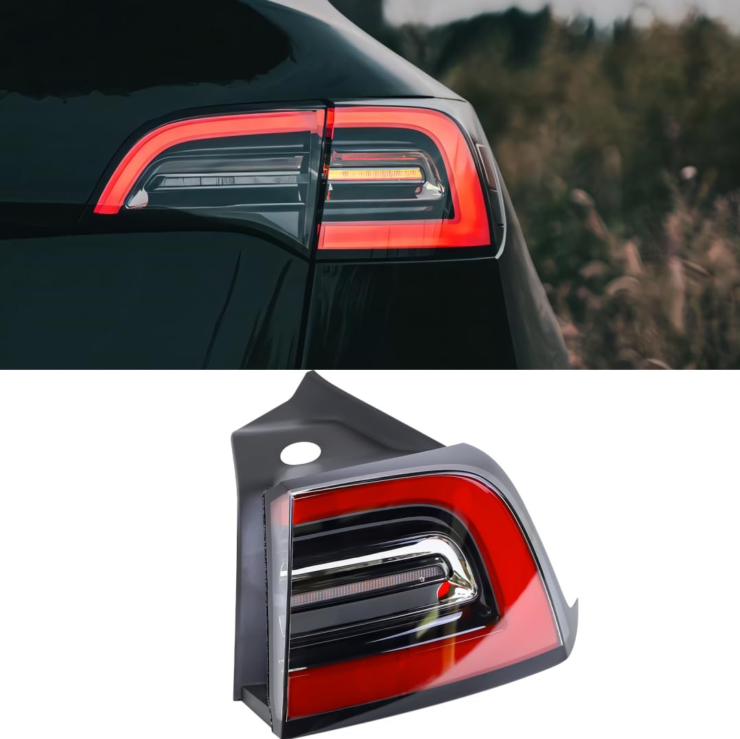 Photo 1 of Aojezoor 4-PIN Rear Tail Light Assembly Compatible With 2019-2024 Tesla Model Y Rear Passenger Side Brake Outer LED Tail Lamp Replaces# 1502087-00-D