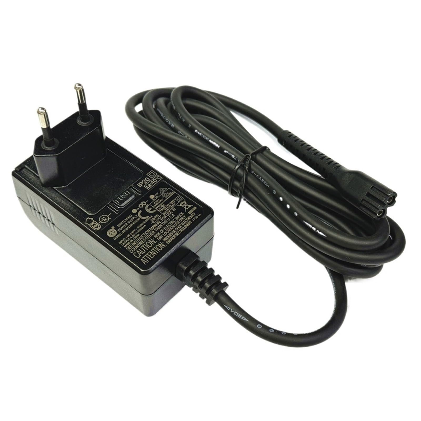 Cable Cargador De 2,4 M, 4 V, 2 A, Compatible Con Wahl, Cargador Inalámbrico Clipper, For Todos, Compatible Con Wahl, Magic Clip Senior Sterling-4 Designer 8148/8591(US 1pcs)