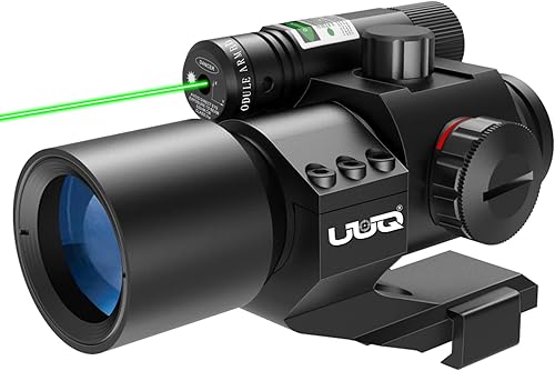 UUQ 1X30 4 MOA Green Red Dot Sight con láser verde, montaje en voladizo Picatinny PEPR