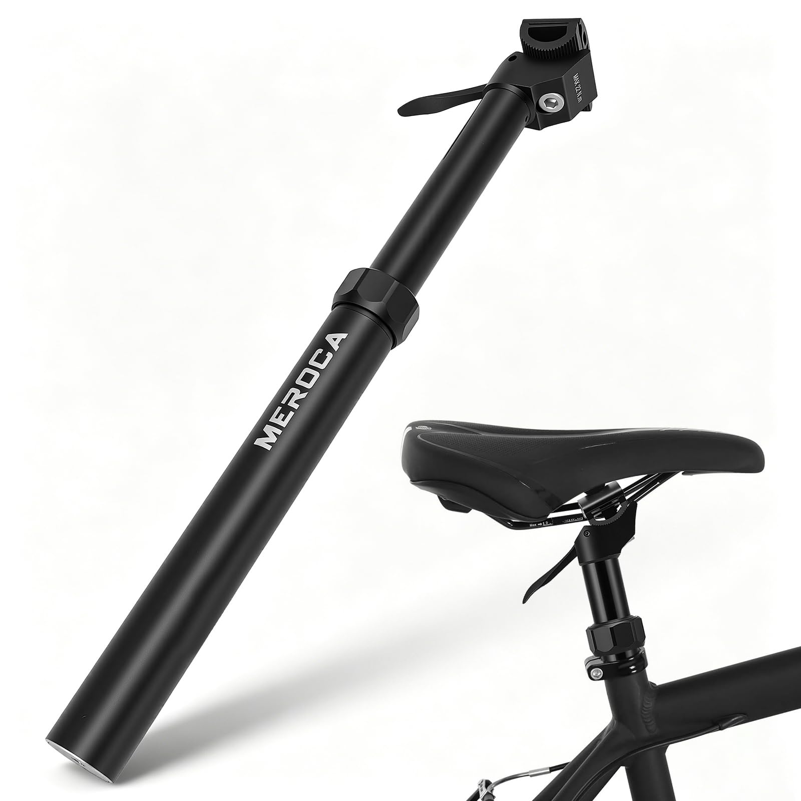 Hydraulische Dropper Sattelstütze Höhenverstellbar - Teleskopsattelstütze für Mountainbike MTB - 30,9mm / 31,6mm Rohrdurchmesser, Aluminiumlegierung, 400mm Gesamtlänge mit 100/125mm Hub