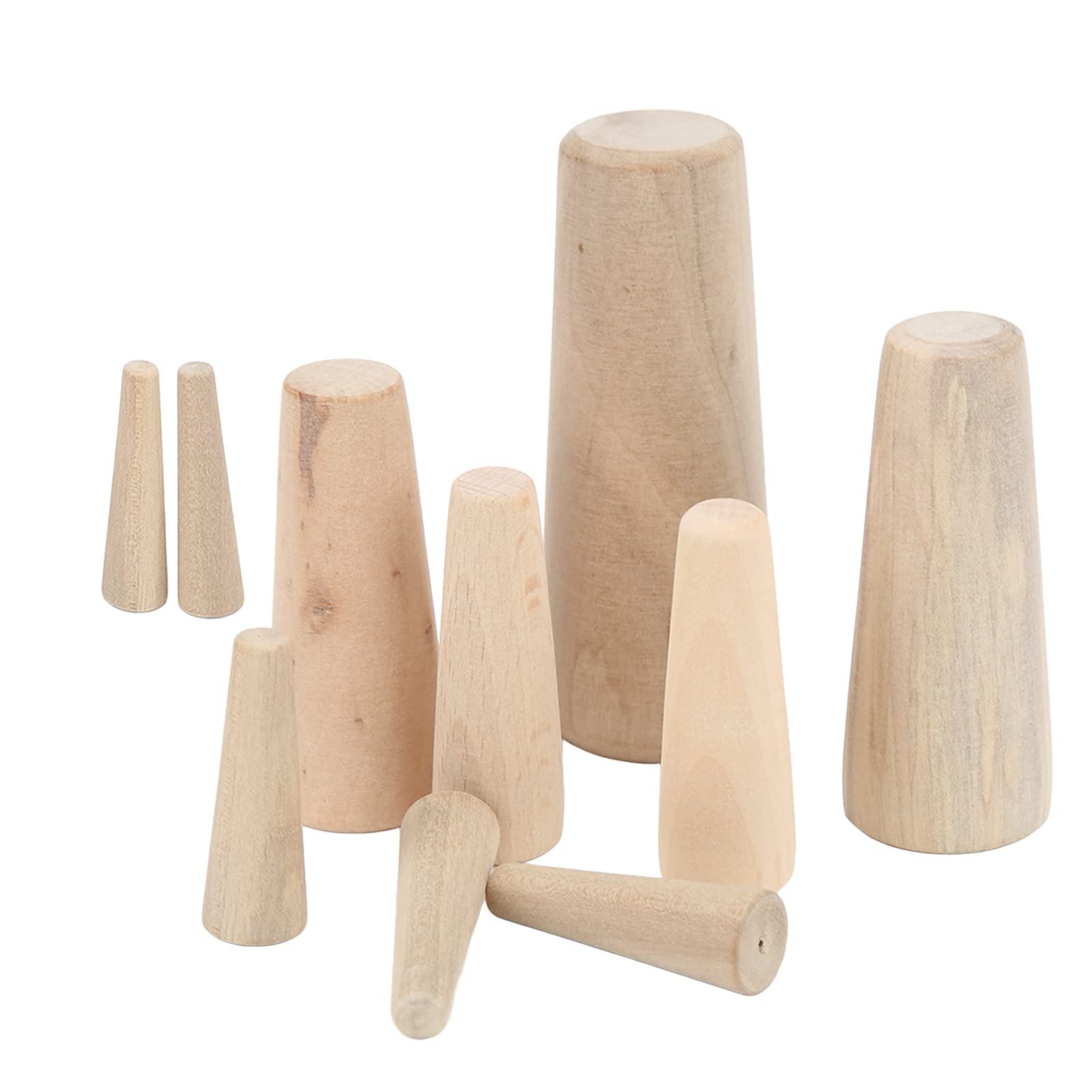 Naroote Popular Soft Wood Plugs, Emergency Wooden Plugs Bungs Set, Leakproof A Set Of 10 Emergency Wooden Plug Thru Hull For Boat Yacht Marine