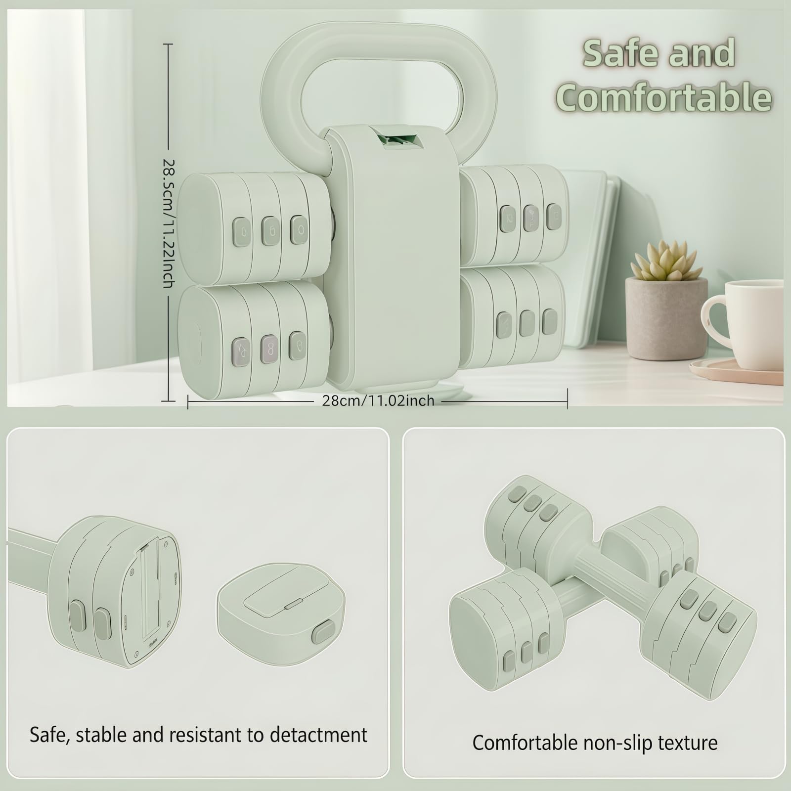 Hanteln kurzhanteln Set Verstellbar, 2 in 1 Kugelhantel für Frauen und Männer, 1-5KG Gewichte Verstellbare Hanteln, Gewichte Hantel, Dumbbell Set für Home Gym, Fitness & Krafttraining