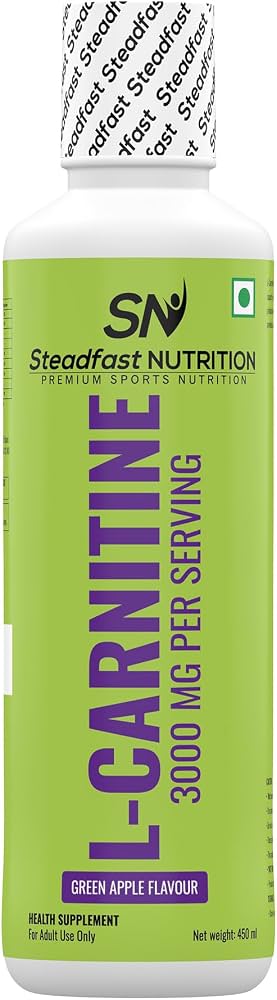 Steadfast Nutrition L-Carnitine 3000mg Liquid Supplement with Vitamin B5,  Boosts Performance & Endurance (Green Apple 450ml) : Amazon.in: Health &  Personal Care