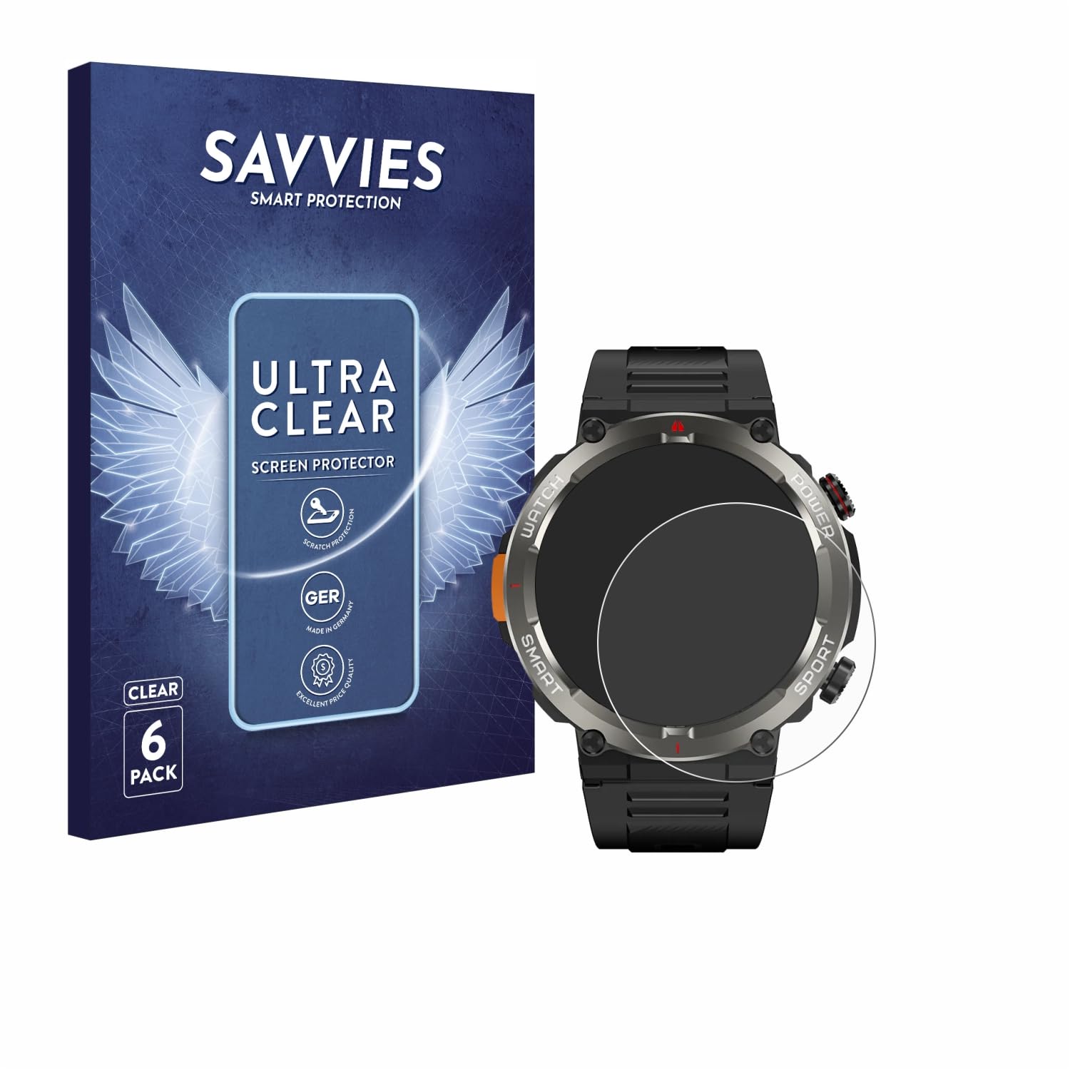 Savvies Protection Ecran pour Blackview W50 Pro 1.45" 6 Pièces - Film Protection Ultra Clair