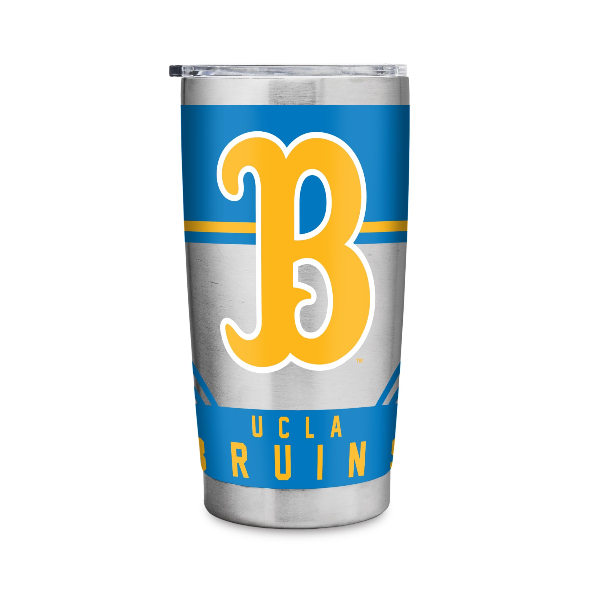 Rico Industries NCAA 20oz Stainless Steel Tumbler with Lid - Great For Coffee, Tea, Water or Cocktails