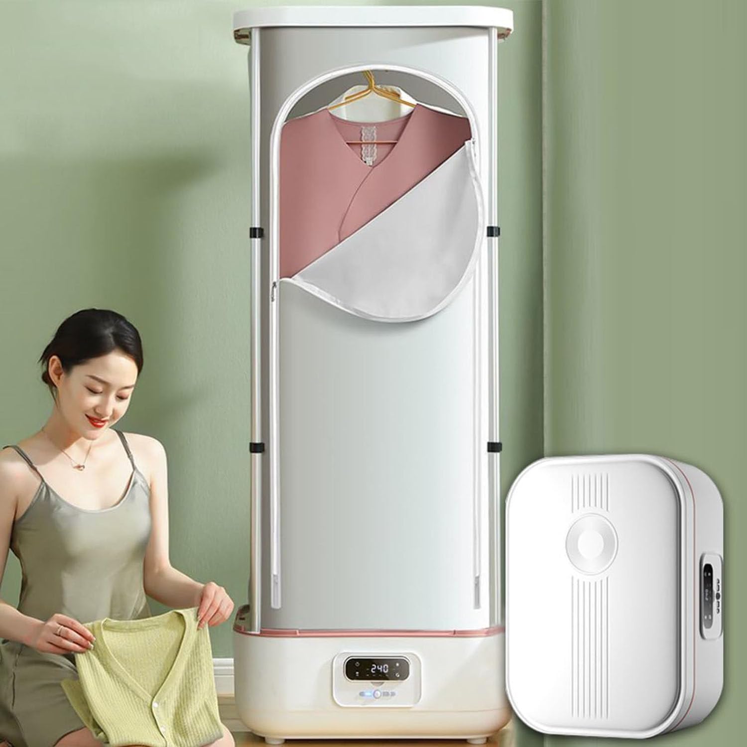 Macchina da Stiro Automatica, asciugatrice per Vestiti, Macchina per Asciugatura a Vapore, Portatile, Domestica, Macchina per Stirare i Vestiti, Piegare e Rimuovere Le Pieghe