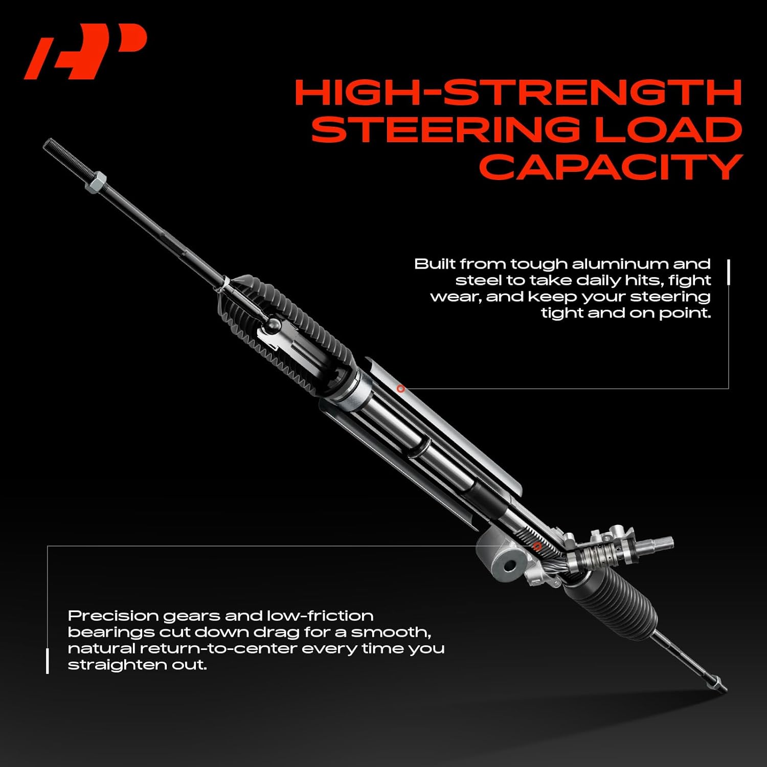 A-Premium - Hydraulic Power Steering Rack and Pinion Compatible with Toyota Tacoma 1995 1996 1997, RWD Only, Replace# 4425035020