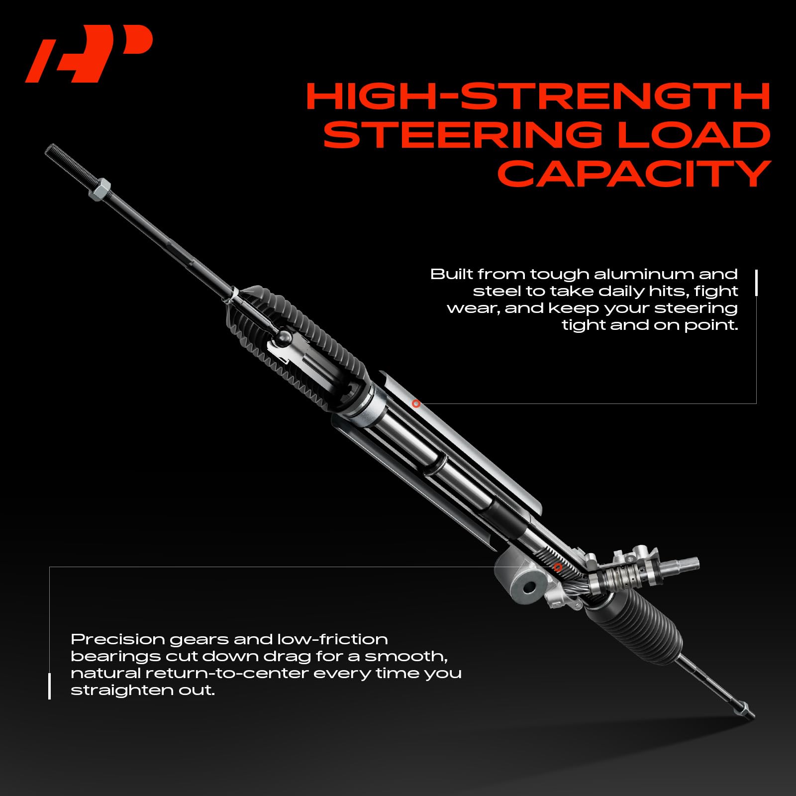 A-Premium - Hydraulic Power Steering Rack and Pinion Compatible