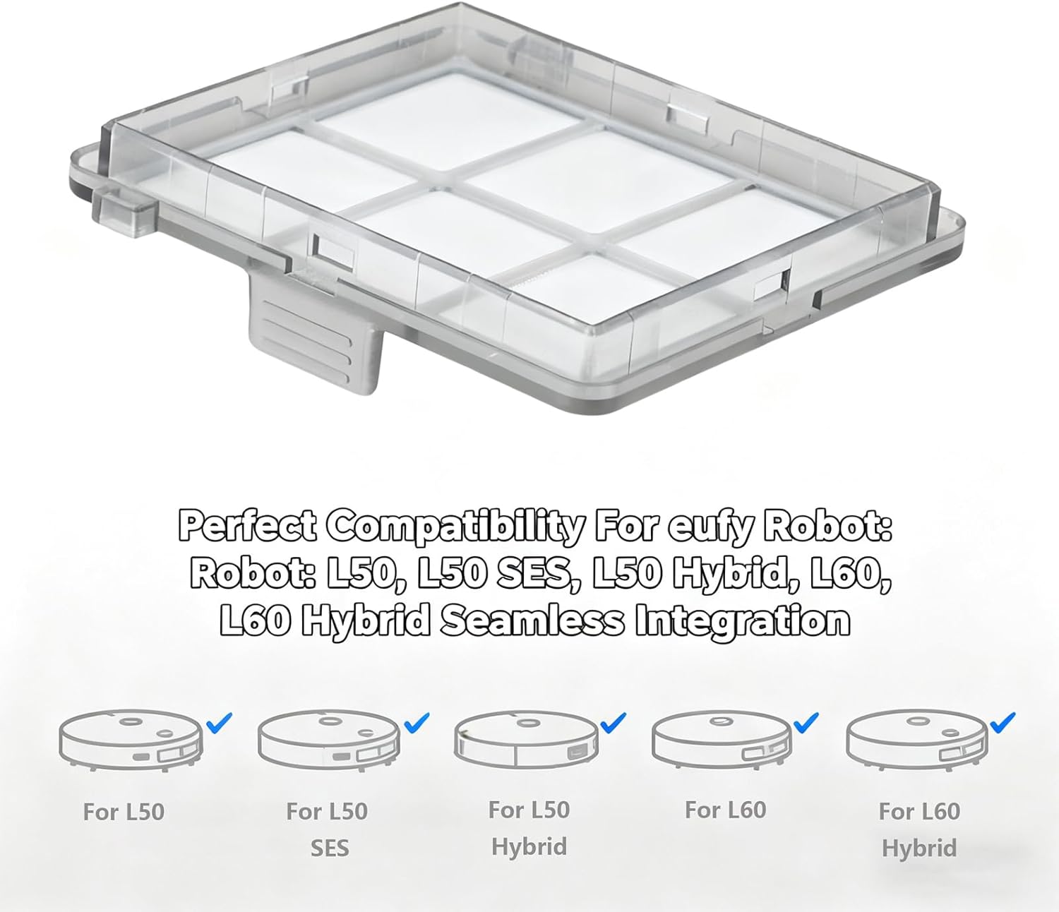 Vacuum Primary Filter Prefilter Replacement for Eufy L50 L50 SES L50, for Hybrid L60 L60 Robot Vacuum Cleaner Parts