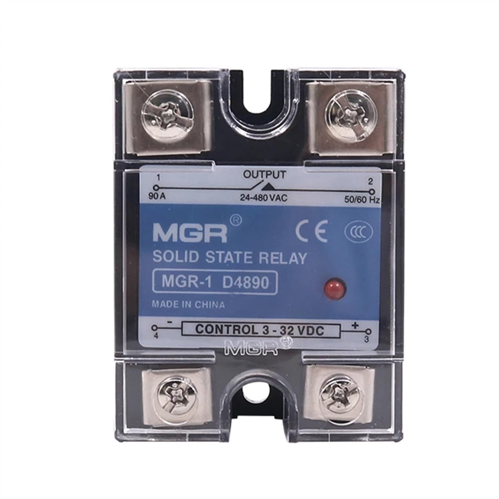 10A 20A 25A 40A 50A 60A 75A 80A 90A 100A 120A 150A Control CC monofásico AC disipador de calor relé T cubierta de plástico relé de estado sólido(Color:150A (DC-AC))