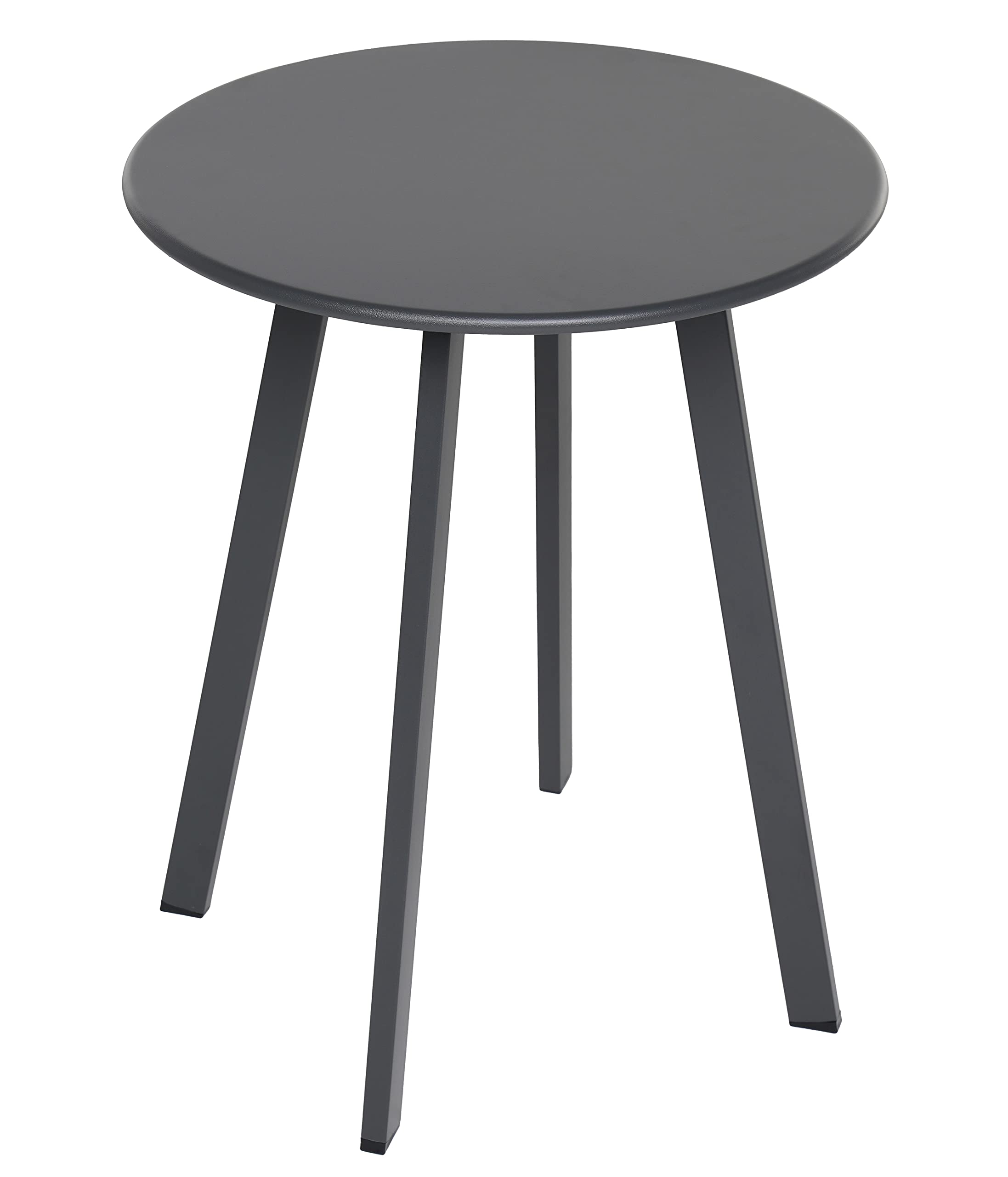 Table basse Dehner Lian acier allié gris robuste et facile à nettoyer pour salon