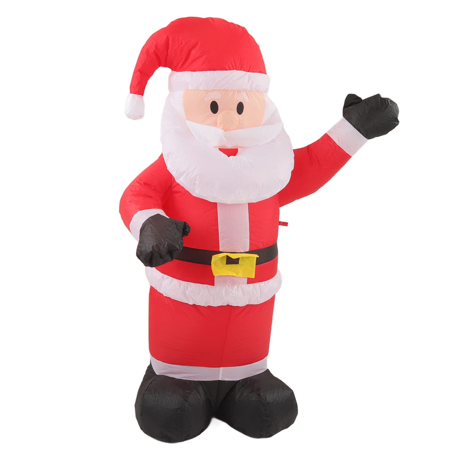 Père Noël Gonflable de Noël avec Lumières LED, Décoration en Polyester Imperméable pour Fête dans Le Jardin et la Pelouse (Prise UE 100-240V)