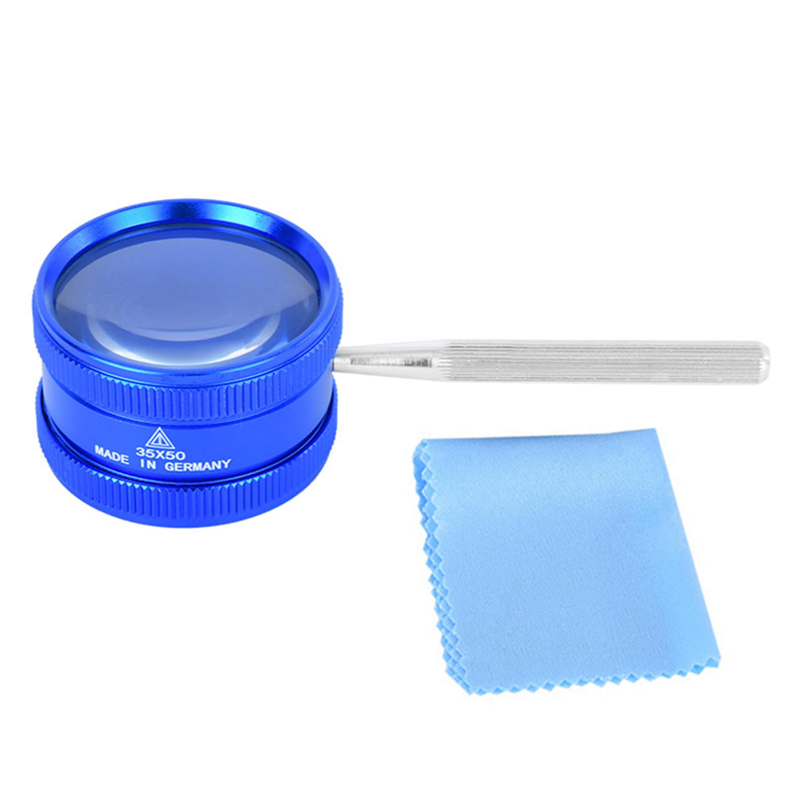 Ergonomic Handheld Magnifier Glass 35X Optically Instrument for Detailed Inspection and Book Reading High Zinc Alloy Magnifier