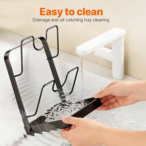 Miniatura 4 de Kitchen Pot Lid Storage Rack 2026 New - Multifunctional Space-Saving Countertop Organizer for Kitchen (Grey, Single-layer)