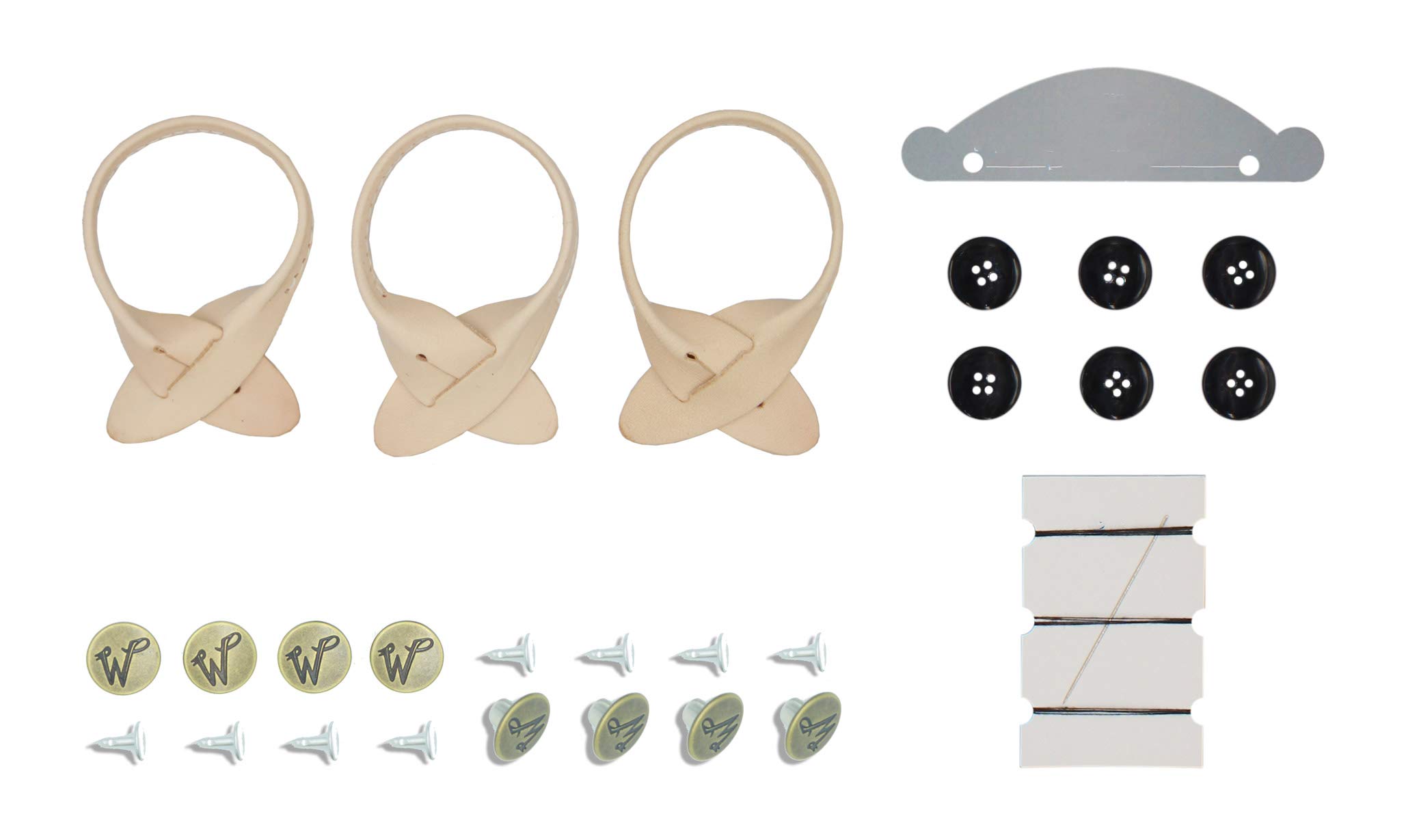 Loops - Button Set Leather for Braces | Wiseguy Original (Raw)