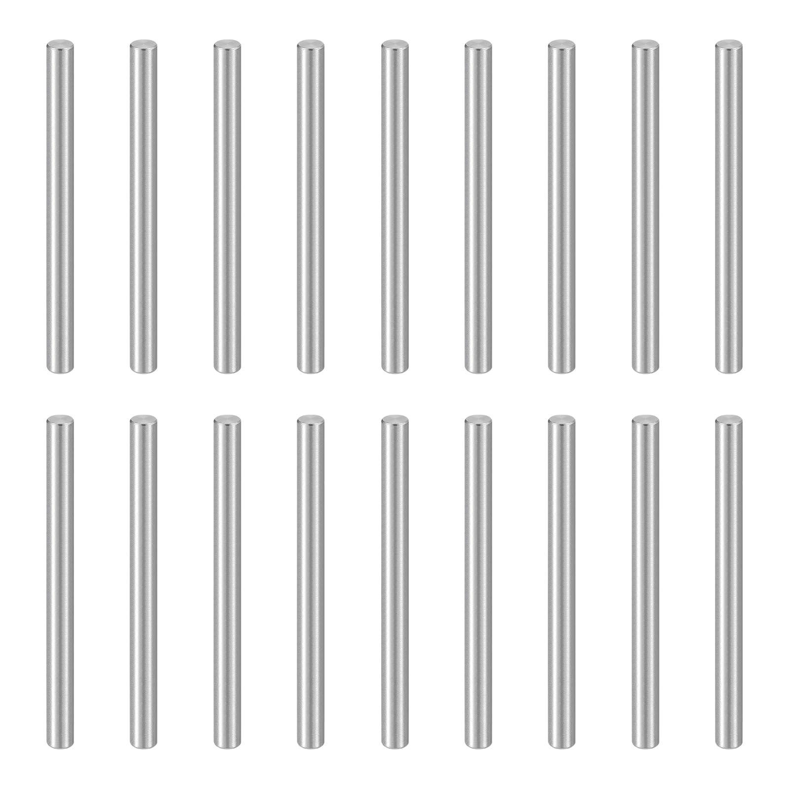 sourcing map 64Pcs M4 x 55mm Dowel Pin, 304 Stainless Steel Cylindrical Dowel Pins, Shelf Support Pegs Rod Fastener for Cabinet Furniture DIY Installation Industry Mechanical