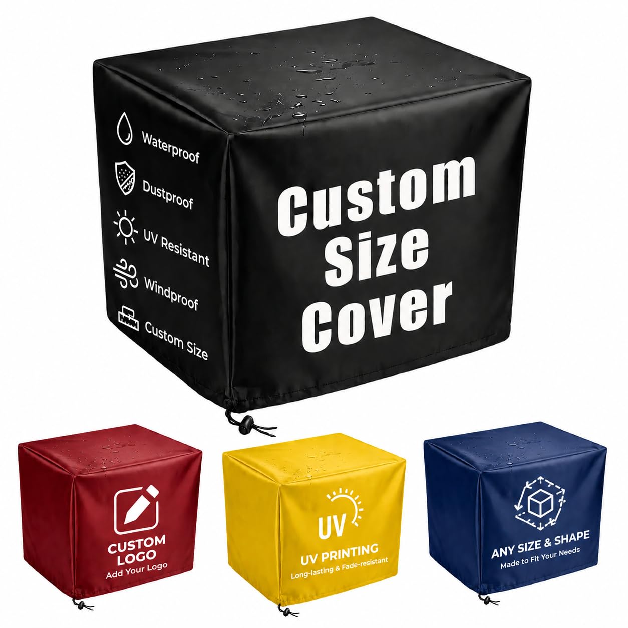 Iwe Custom Size Dust Cover Waterproof with Logo Text for outdoor furniture — image 1