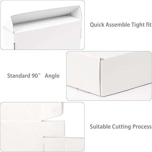 Miniatura 4 de Cajas de envío blancas pequeñas de 7 x 5 x 2 pulgadas, paquete de 30 cajas de cartón corrugado para embalaje de regalo de correo de pequeñas empresas