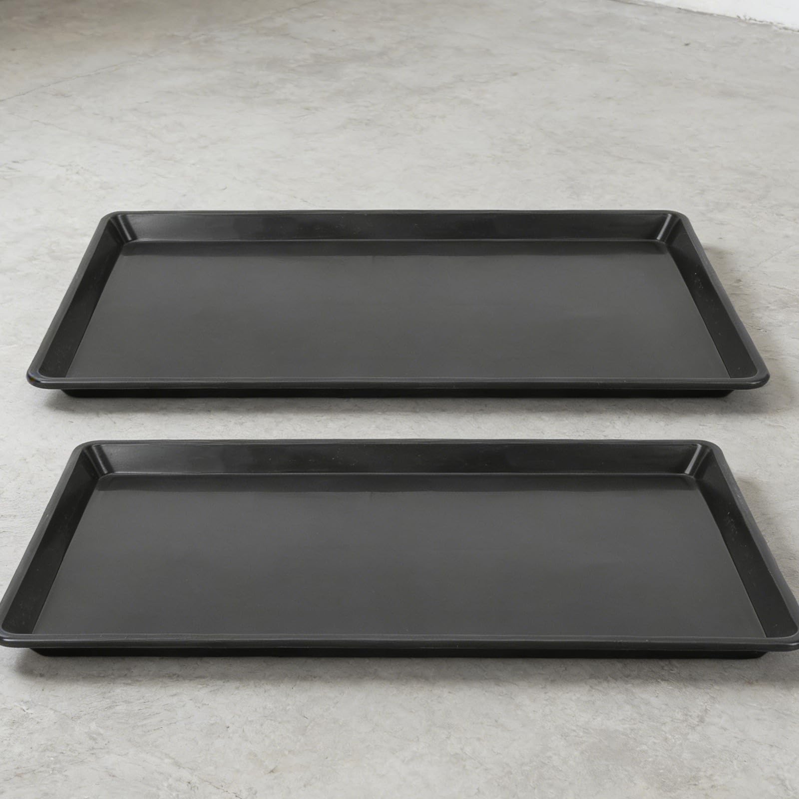 2 bandejas para jaulas de Mascotas: Base de plástico para jaulas de Perros y Conejos - Bandeja Plana de plástico de 45 x 30 cm - Revestimiento antiderrames para la recolección de