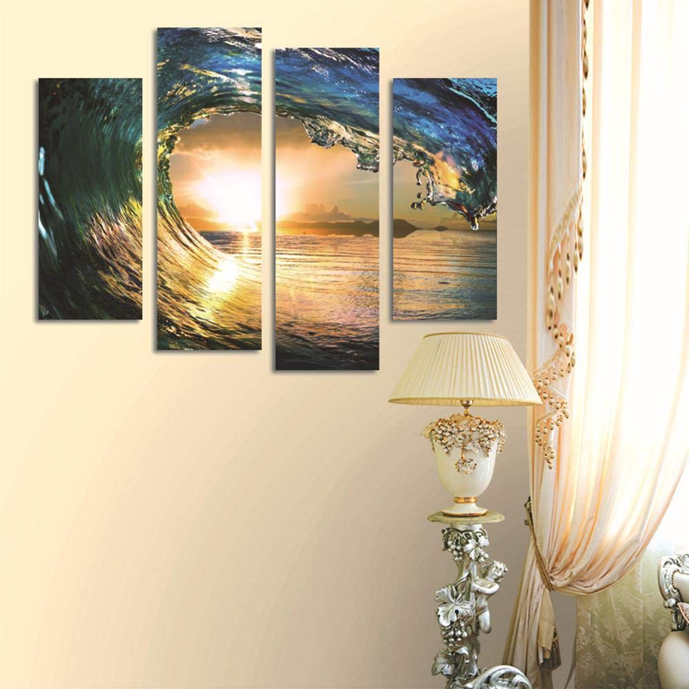 Peinture Ondes HD Jet D'Encre Mur D’Art pour La Vie Décoration Haut de Gamme