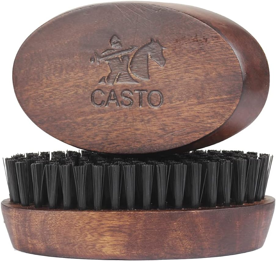 casto Nylon Beard Brush For Men With 100% First Cut Bristles Made With Firm Bristles To Tame & Soften Hair (Big)