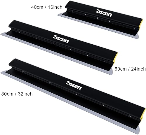 Miniatura 4 de Zozen Hoja de desnatado para paneles de yeso 16in40cm, todo el cuerpo hecho de aleación de aluminio, hoja de acero inoxidable europeo, cuchillo