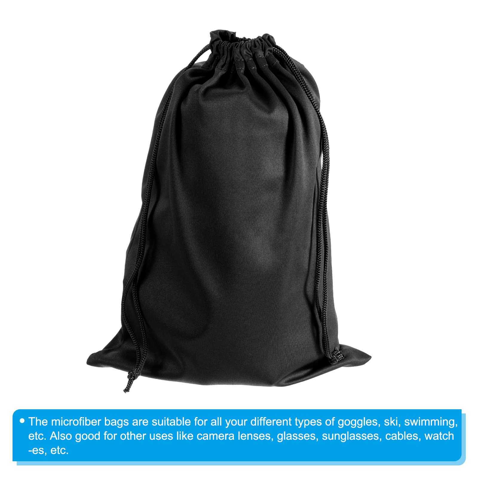 PATIKIL Sci Maschera Borsa Occhiali Custodia Maschera Morbida Coulisse per Occhiali Sole Vista Obiettivi Fotocamera