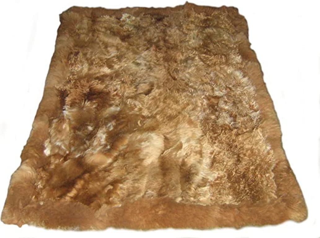 Tapis péruvien alpaga marron 80x60 haut de gamme