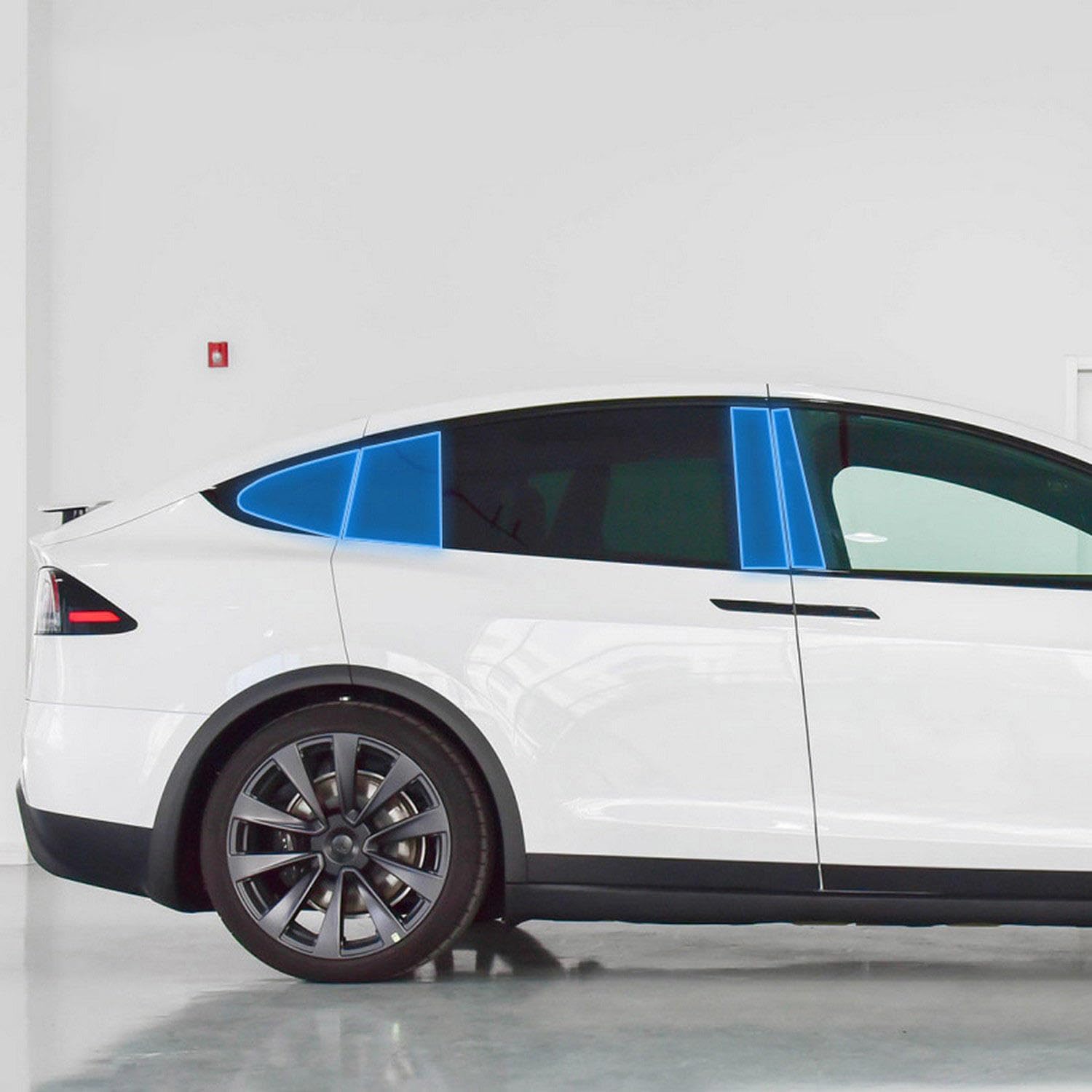 JCAKES Car Exterior Car Window Pillar Anti-Scratch TPU Protective Film Anti-Scratch Repair Film Accessories PPF，for Tesla Model X 2023