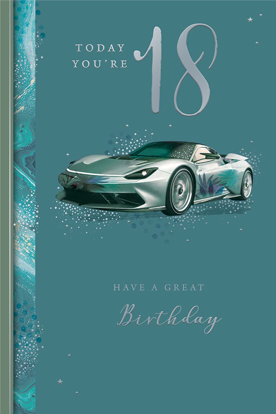 Happy 18th Birthday Card - For Him - Luxury Card