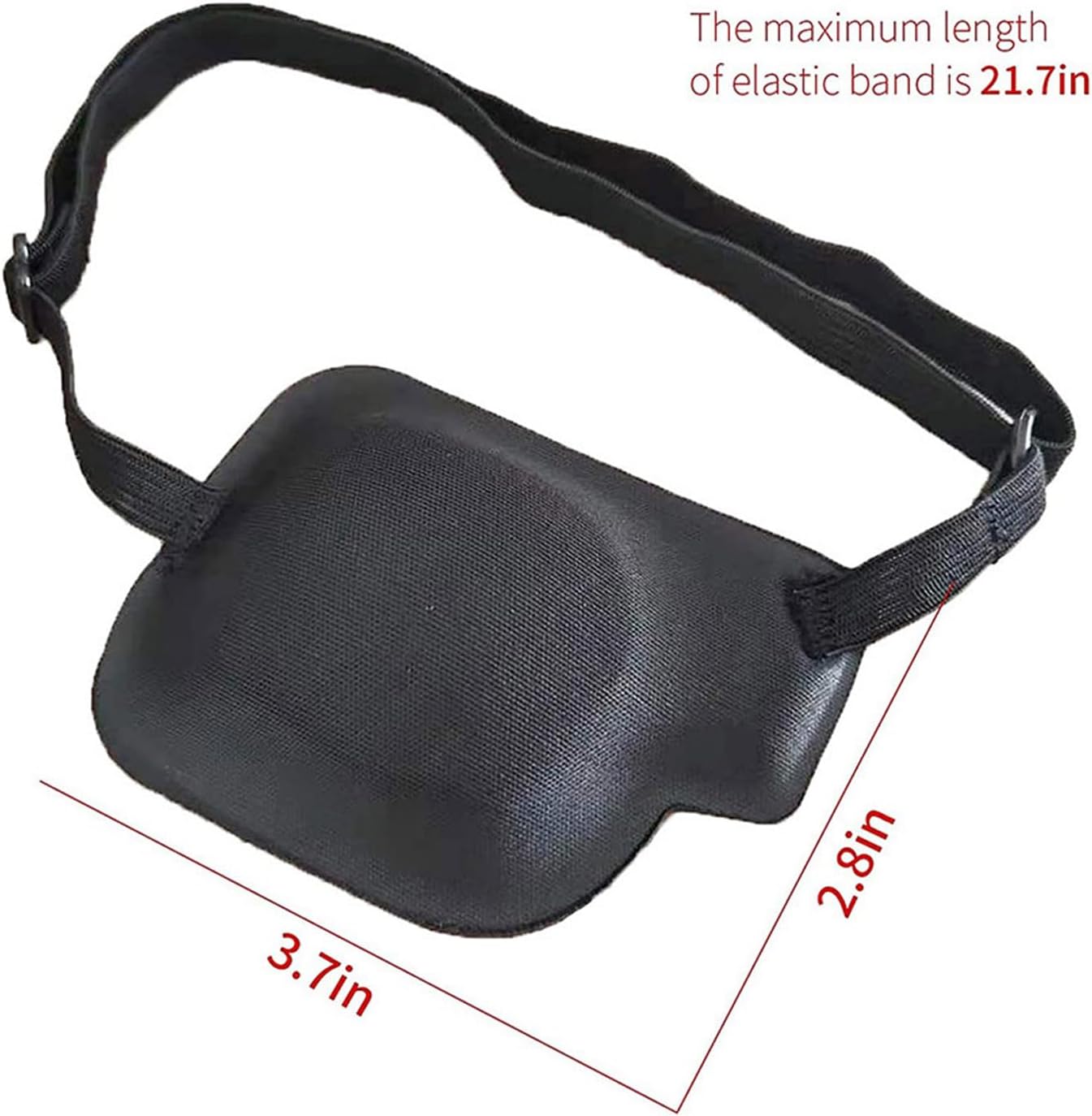 Geeda 3D Contoured Eye Patch Light Blocking Reusable Ideal for Vision Training Pirate Costume and Everyday Eye Protection (Right Eye Black)